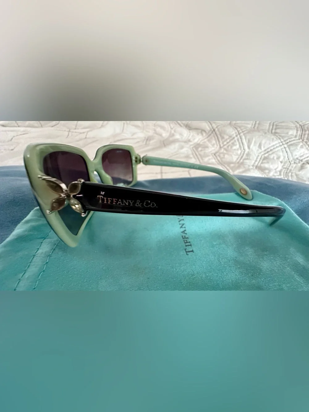 Tiffany & Co. Women's Sunglasses Black on tiffany blue/grey Tf4047b model - Picture 6 of 10